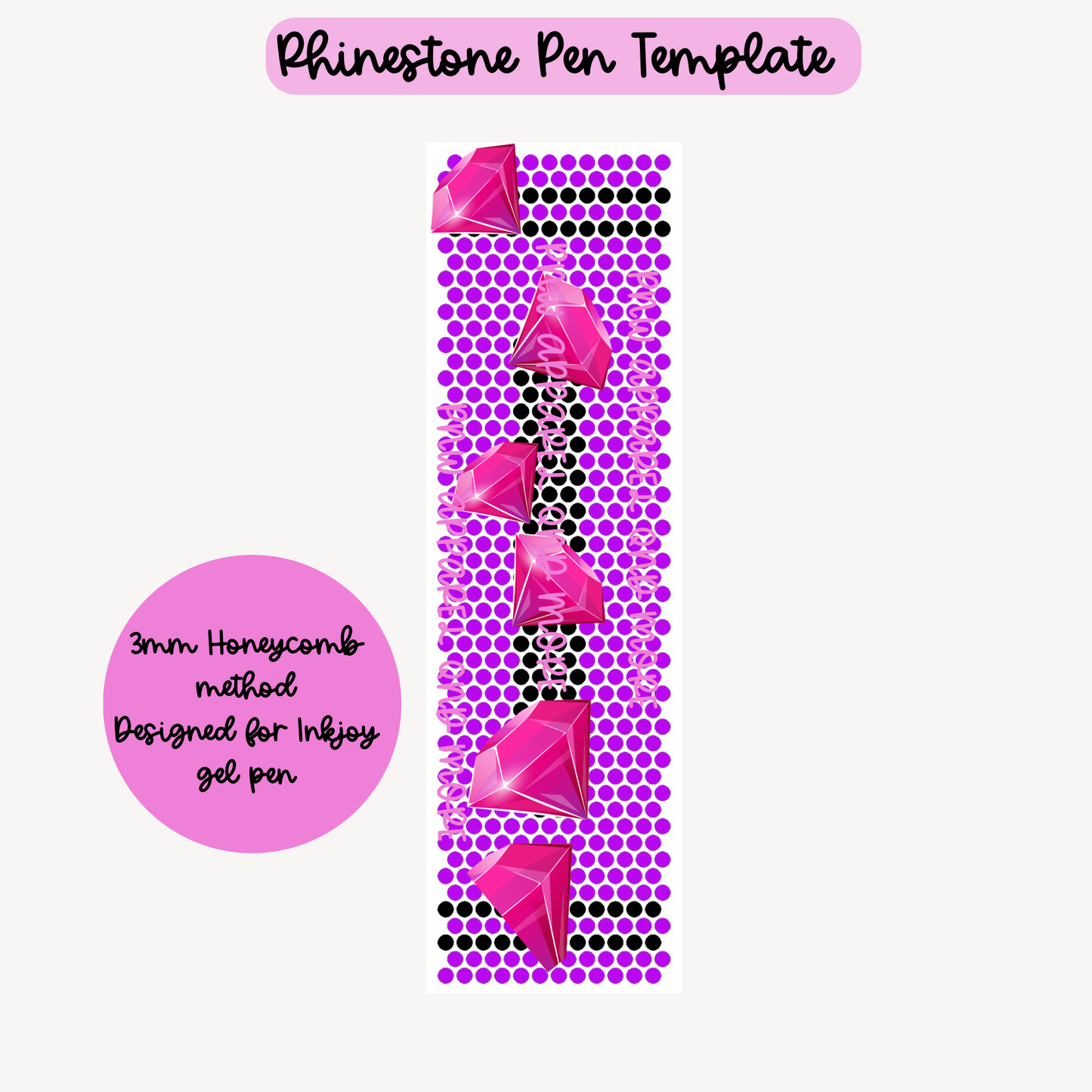 Crayon Rhinestone Pen Template